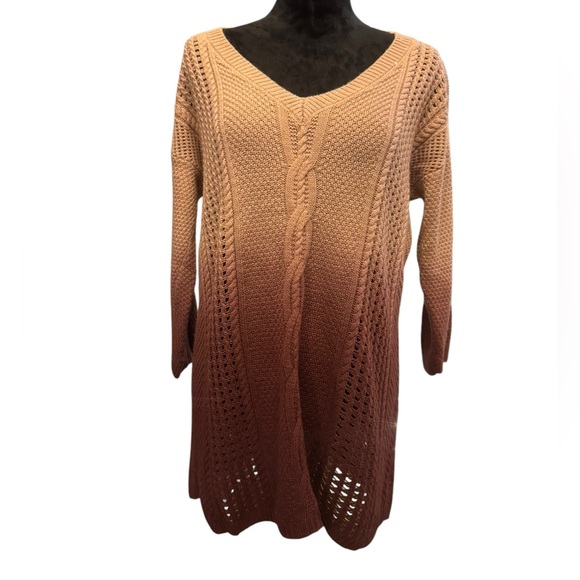 Torrid Ombré Purple Open Weave Sweater size 12 - Picture 3 of 6